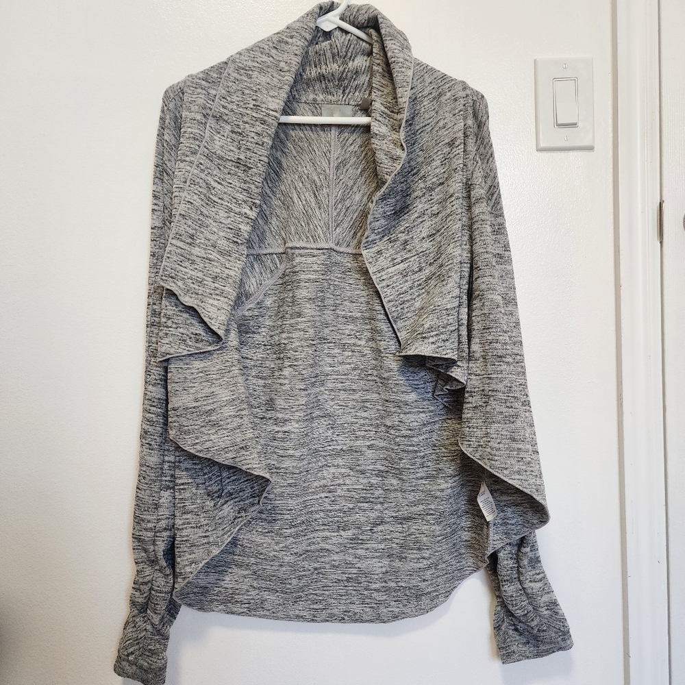 Athleta Haven II Gray And Black Cardigan Wrap
